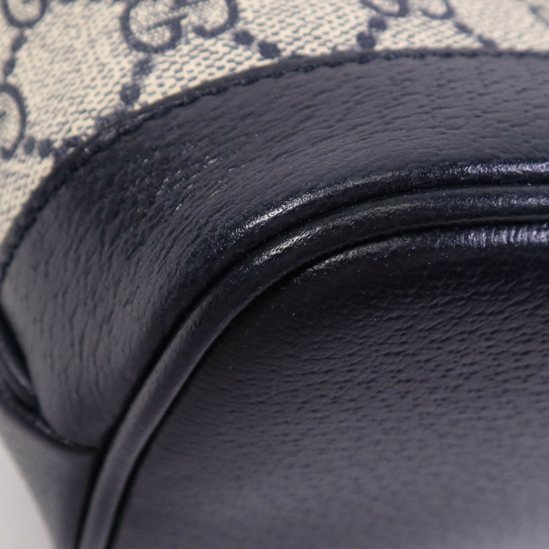 GUCCI 塗層帆布2 Way Shoulder Bag銀扣手挽肩背兩用袋-12