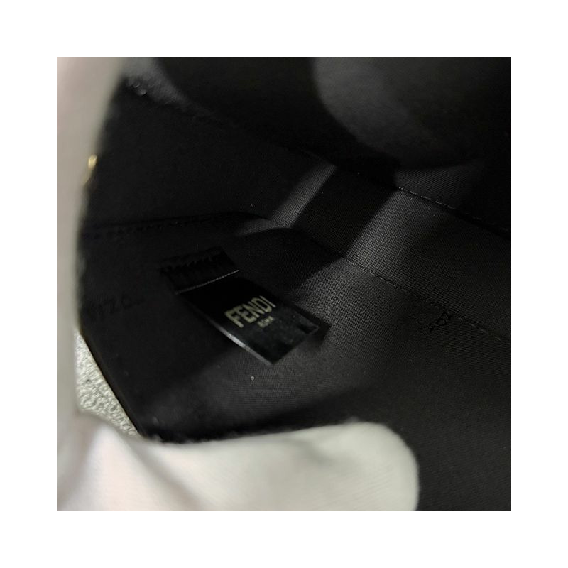 FENDI FF 提花 Logo Graffi 鏈條單肩包 棕色 (8BS076 AD23 F1BA1)-9