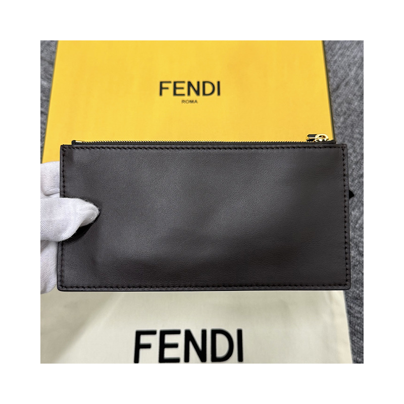 FENDI FF 提花 Logo Graffi 鏈條單肩包 棕色 (8BS076 AD23 F1BA1)-25