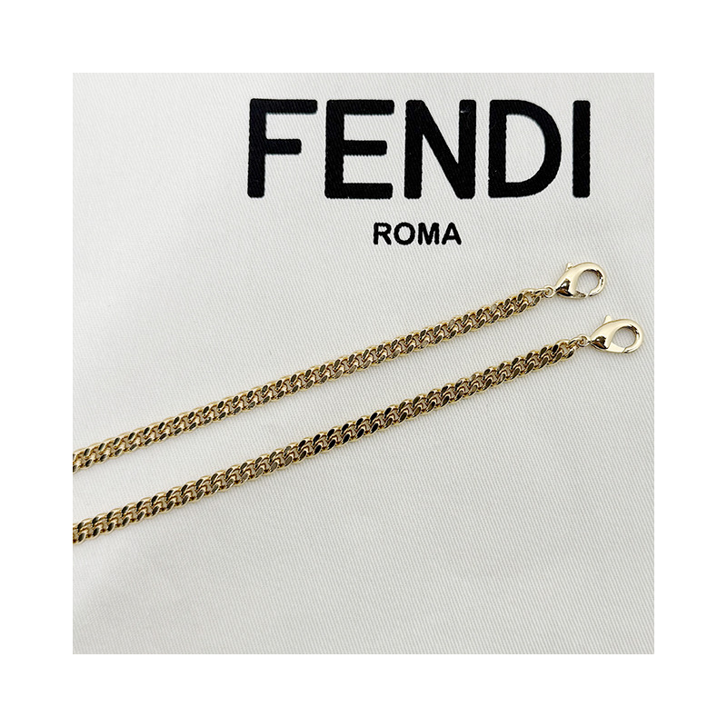 FENDI FF 提花 Logo Graffi 鏈條單肩包 棕色 (8BS076 AD23 F1BA1)-30
