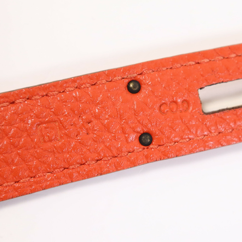 HERMES Togo皮革Birkin 35金扣手挽袋Rouge Tomate-12