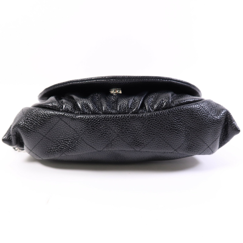 CHANEL 牛皮皮革Chain Shoulder Bag銀扣鏈帶肩背袋-3