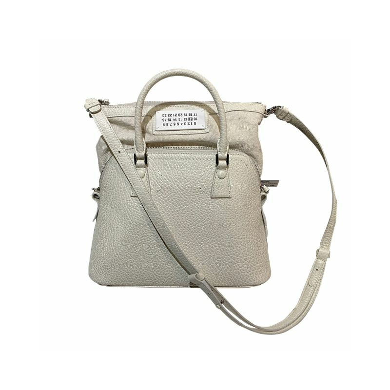 MAISON MARGIELA Maison Margiela 5AC 迷你皮革手提單肩包 灰色 (S56WG0082 P4455 H9677)-0