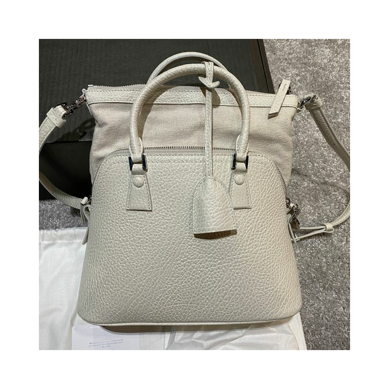 MAISON MARGIELA Maison Margiela 5AC 迷你皮革手提單肩包 灰色 (S56WG0082 P4455 H9677)-3