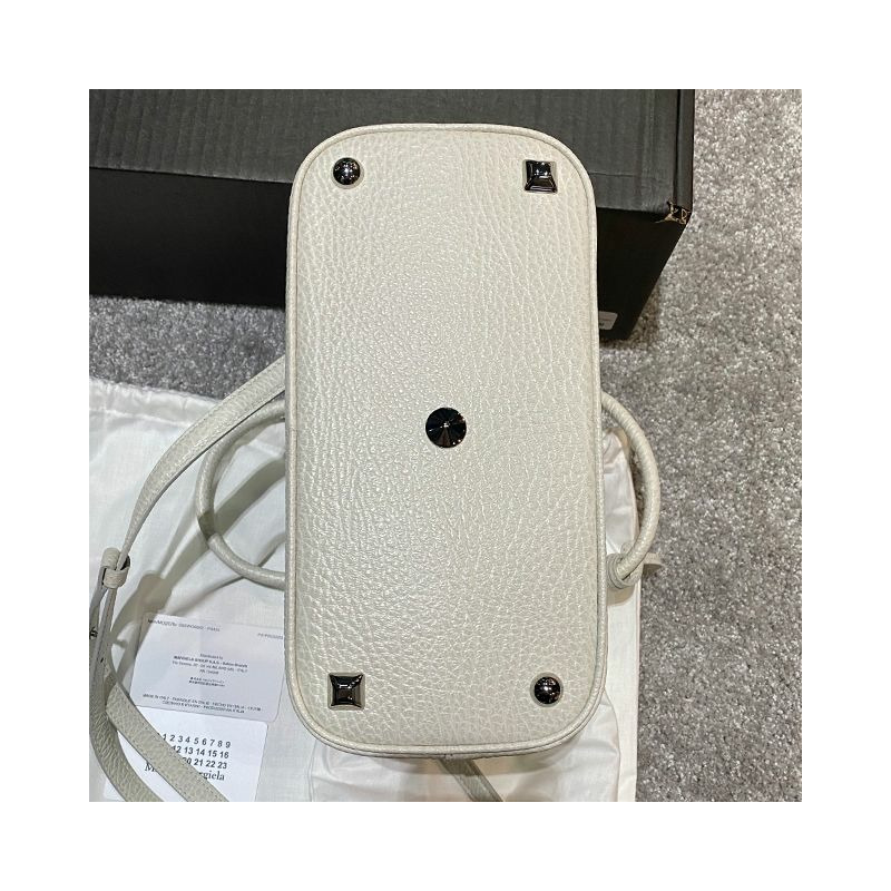 MAISON MARGIELA Maison Margiela 5AC 迷你皮革手提單肩包 灰色 (S56WG0082 P4455 H9677)-6