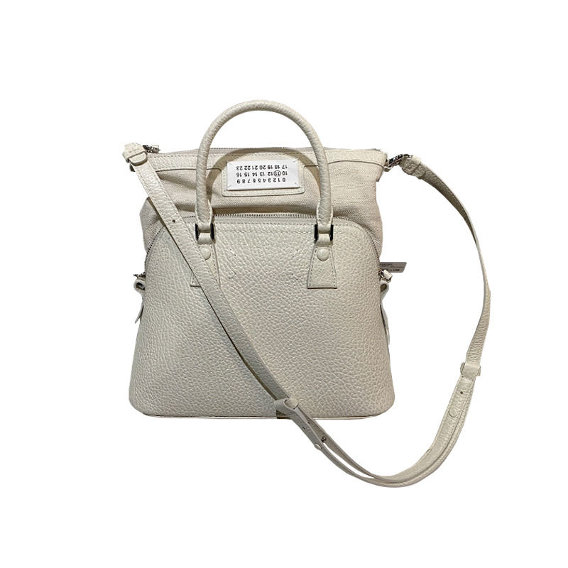 MAISON MARGIELA Maison Margiela 5AC 迷你皮革手提單肩包 灰色 (S56WG0082 P4455 H9677)-12