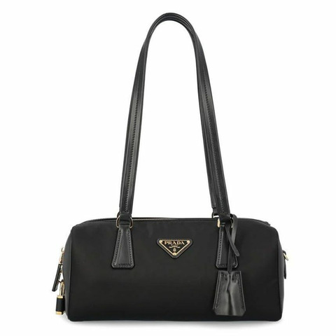 PRADA 25SS Line 尼龍手提包 黑色 1BB127 2C8Q