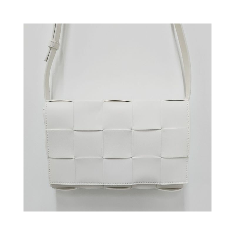 BOTTEGA VENETA Bottega Veneta Intrecciato 編織盒式包經典白色印章:578004 VMAY1 9009-2