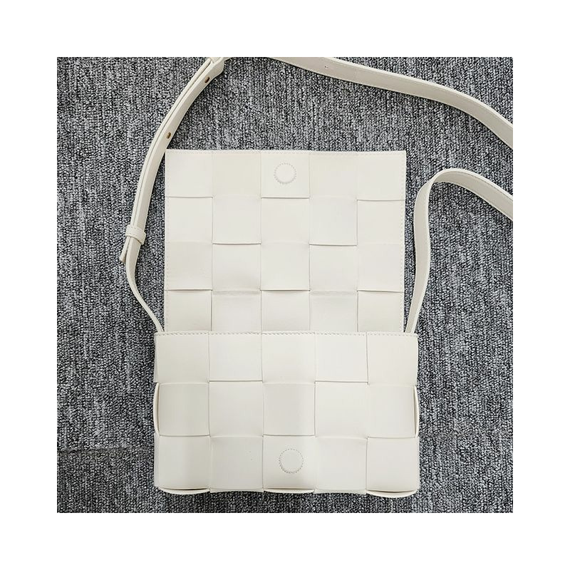 BOTTEGA VENETA Bottega Veneta Intrecciato 編織盒式包經典白色印章:578004 VMAY1 9009-8