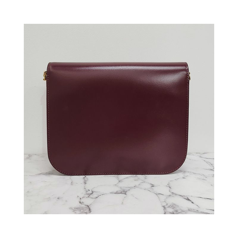 CELINE Triope Logo College Bag Medium Dark Burgundy (113583BF4 28RB)-2