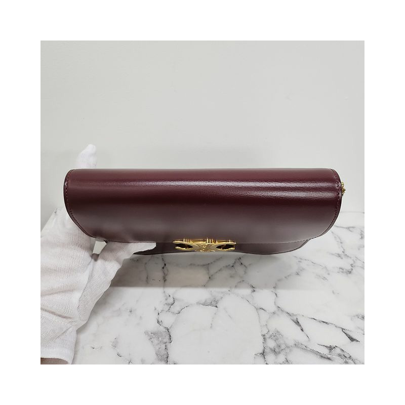 CELINE Triope Logo College Bag Medium Dark Burgundy (113583BF4 28RB)-4