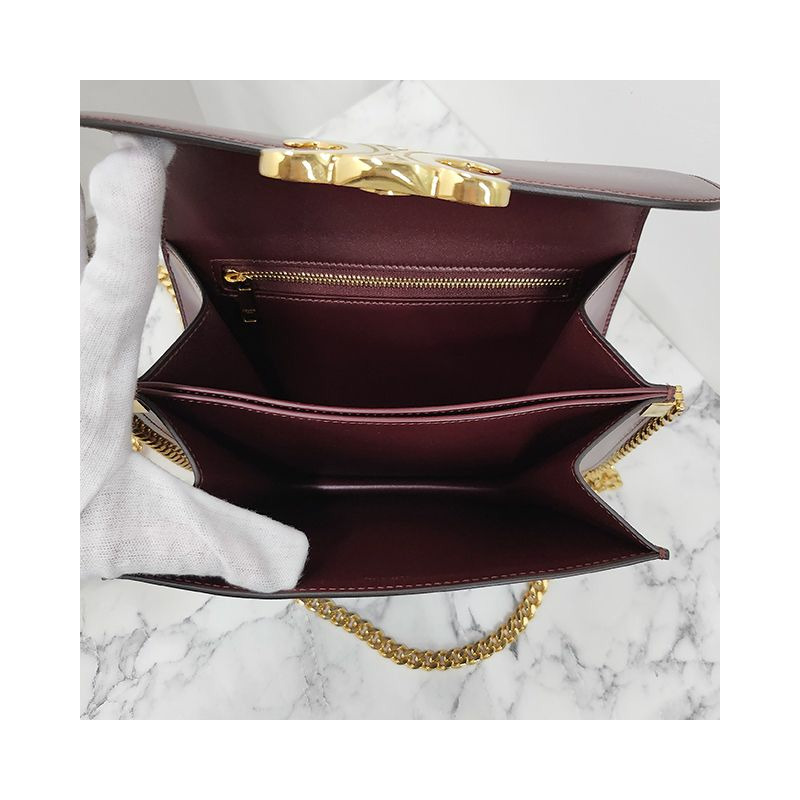 CELINE Triope Logo College Bag Medium Dark Burgundy (113583BF4 28RB)-7