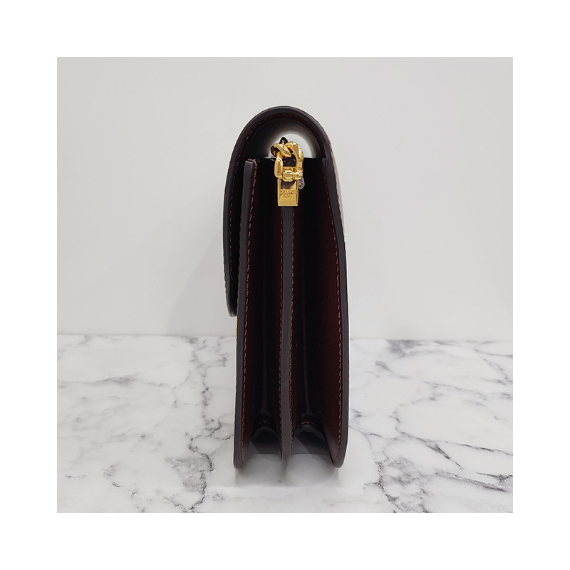 CELINE Triope Logo College Bag Medium Dark Burgundy (113583BF4 28RB)-15