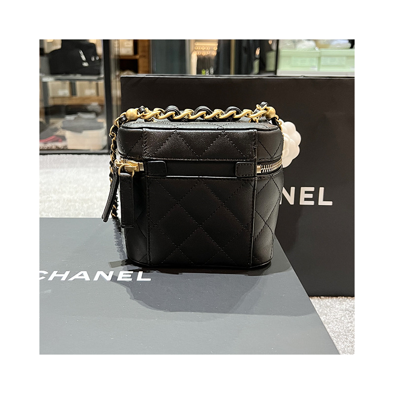 CHANEL CC Logo 金色金屬化妝包鏈條小號 印記：AS3228 B08008 94305-16
