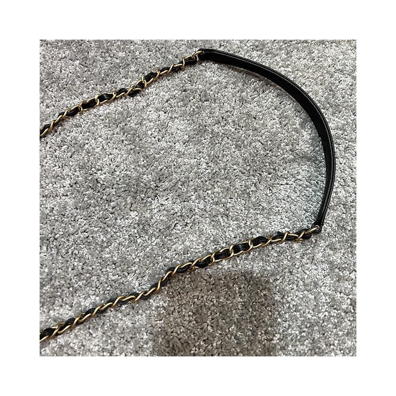 CHANEL CC Logo 金色金屬化妝包鏈條小號 印記：AS3228 B08008 94305-26