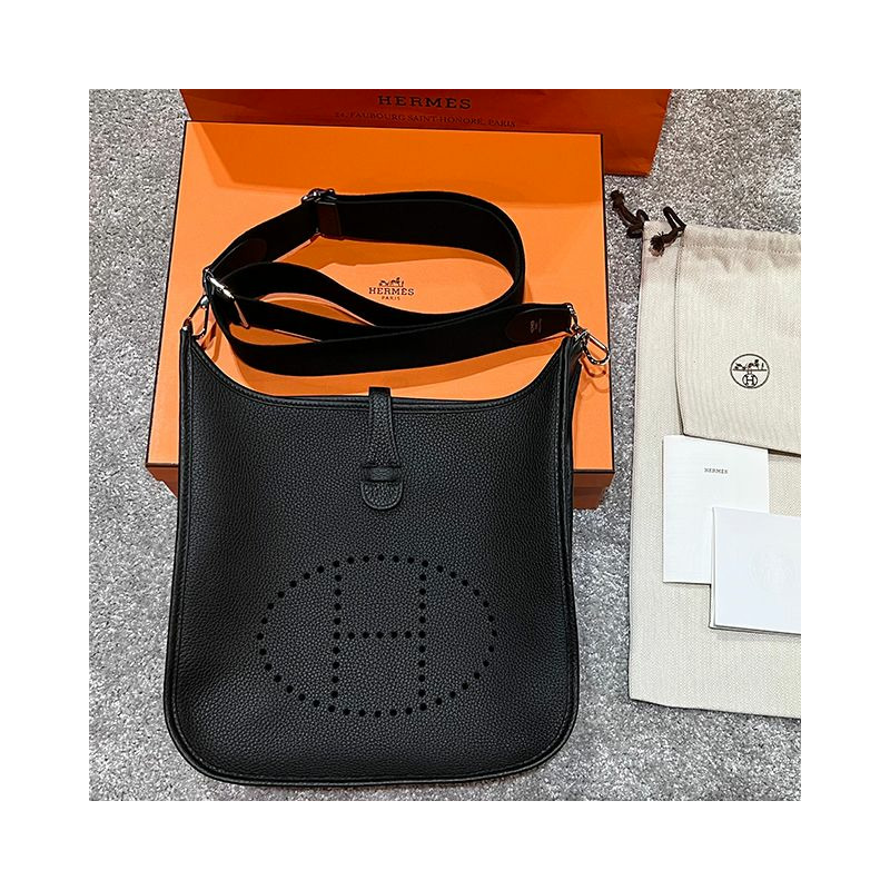 HERMES Evelyne Poche III 29 U 郵票黑色 (H056277CK89)-1
