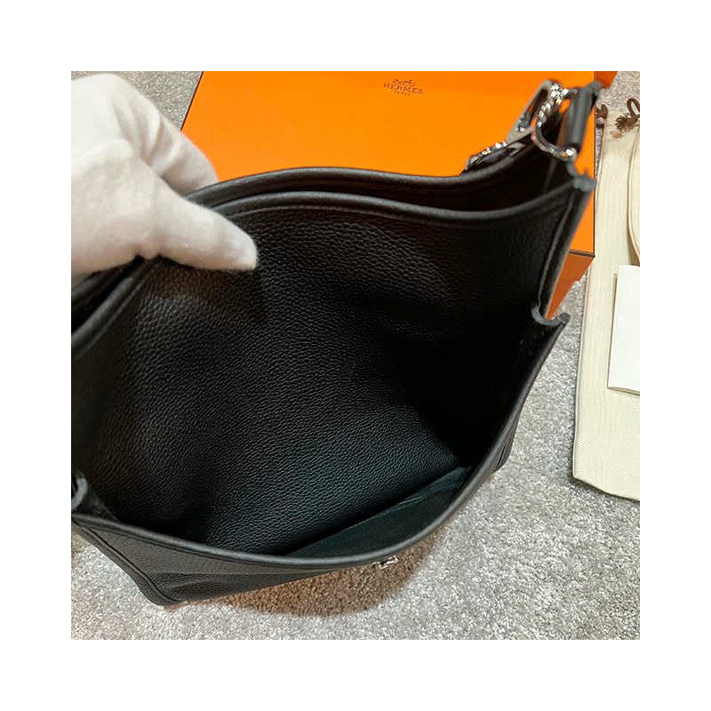 HERMES Evelyne Poche III 29 U 郵票黑色 (H056277CK89)-8