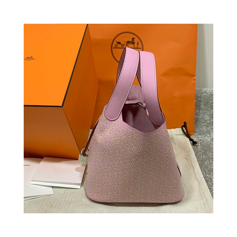 HERMES 愛馬仕 PICOTIN 鎖扣 Lucky Daisy 18 包印花 Swift U 型印章 (H083546CKAC)-3