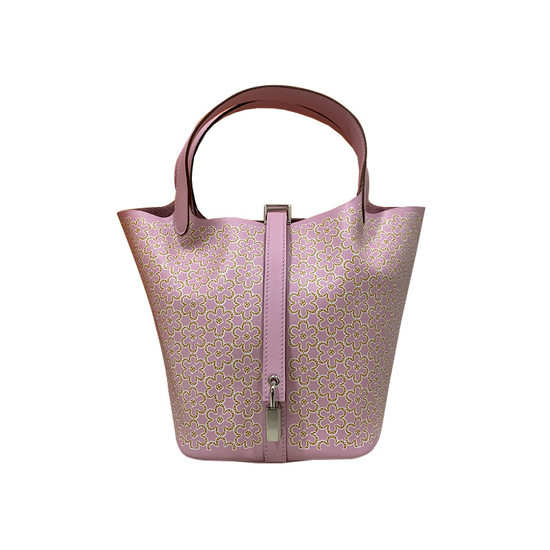 HERMES 愛馬仕 PICOTIN 鎖扣 Lucky Daisy 18 包印花 Swift U 型印章 (H083546CKAC)-12