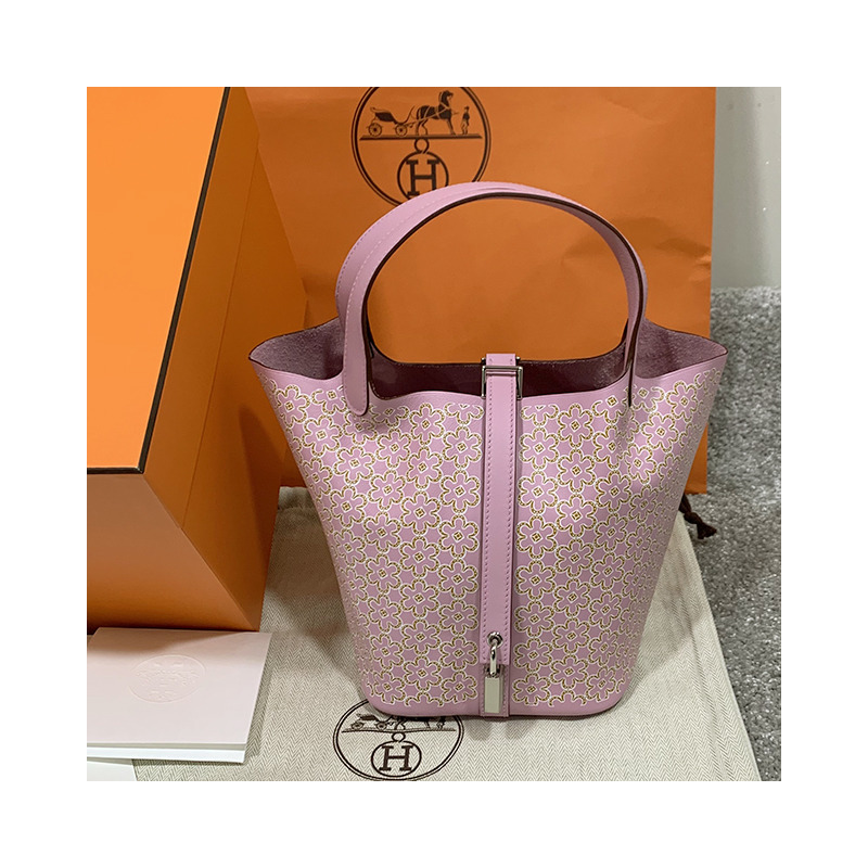 HERMES 愛馬仕 PICOTIN 鎖扣 Lucky Daisy 18 包印花 Swift U 型印章 (H083546CKAC)-14