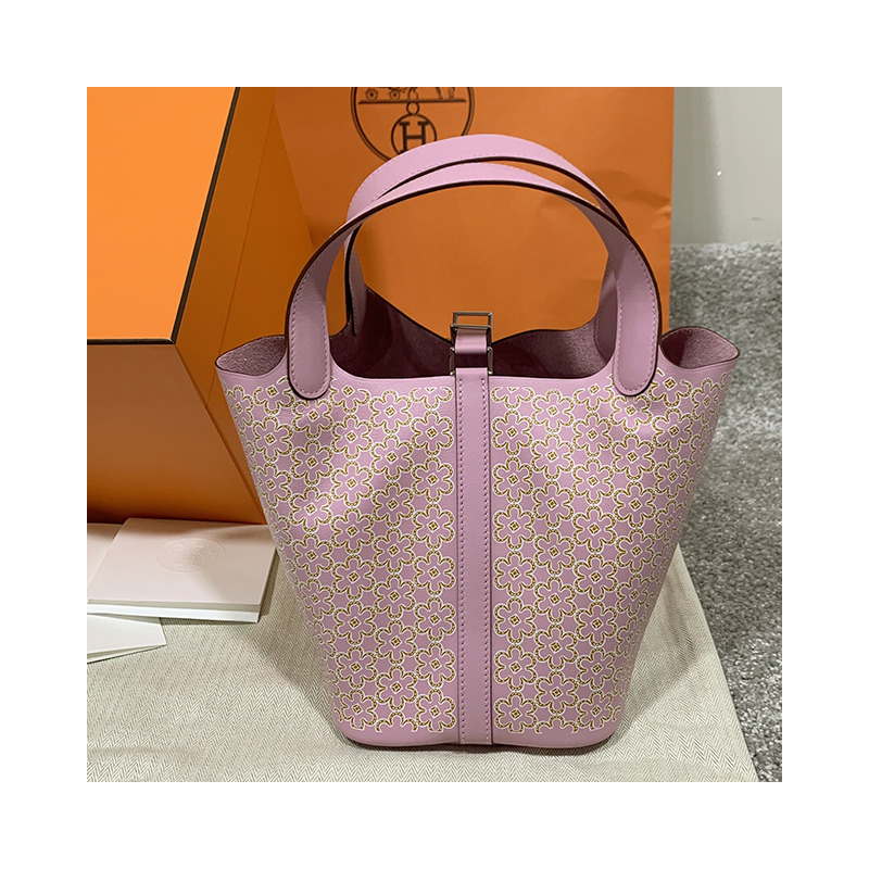 HERMES 愛馬仕 PICOTIN 鎖扣 Lucky Daisy 18 包印花 Swift U 型印章 (H083546CKAC)-16