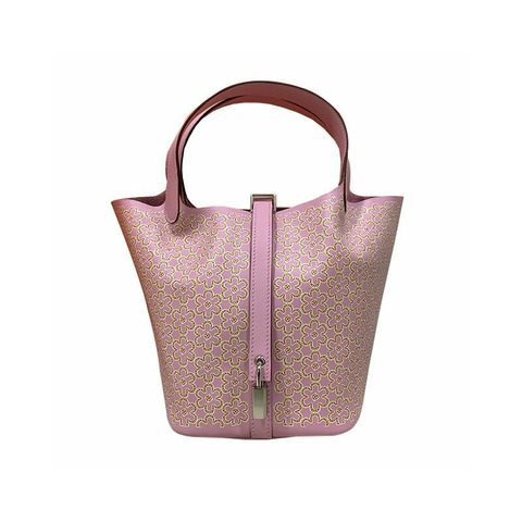 HERMES 愛馬仕 PICOTIN 鎖扣 Lucky Daisy 18 包印花 Swift U 型印章 (H083546CKAC)