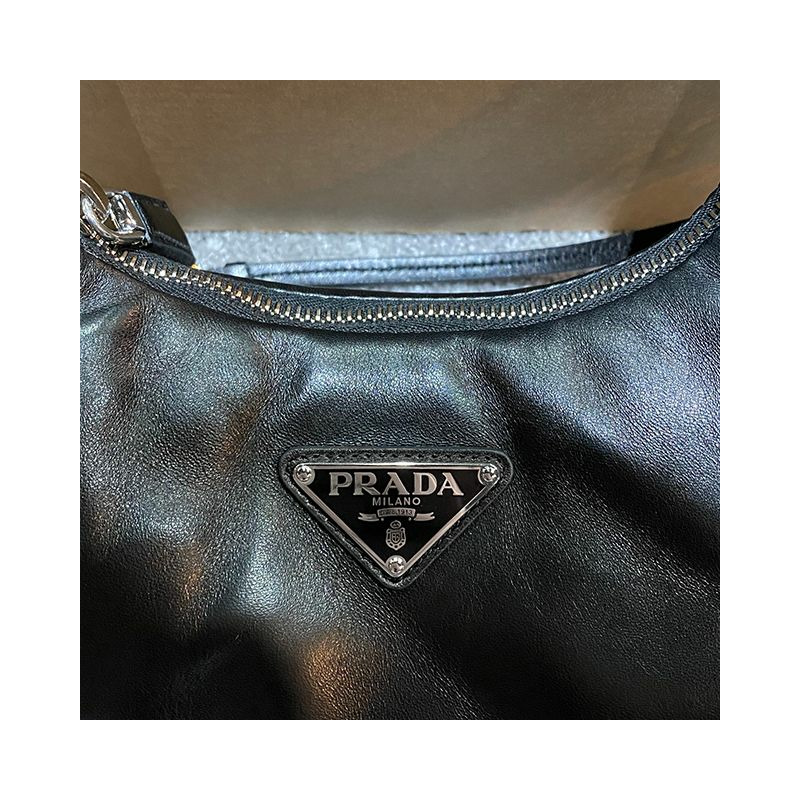 PRADA 黑色軟墊納帕皮革迷你包 (F0002) 1BA384 2DYI F0002-6