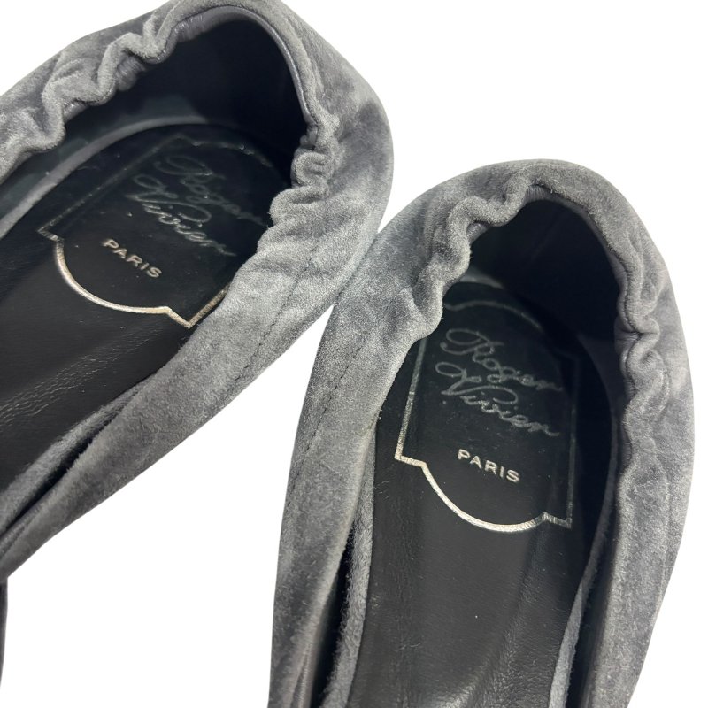 【美收精品】Roger Vivier 灰色麂皮 4-549-5