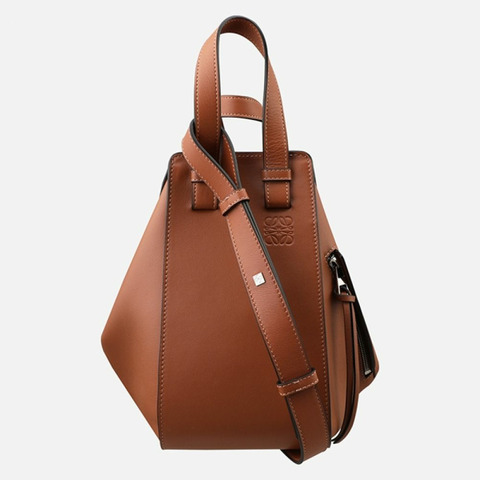 LOEWE 5S吊床包 小號單肩包 棕褐色 387.30.S35