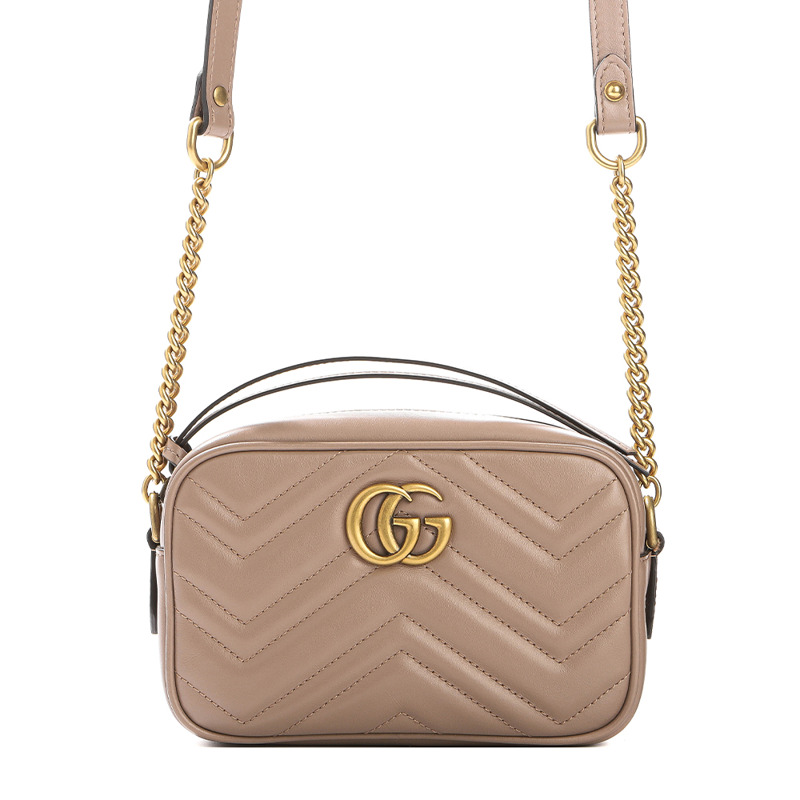 GUCCI GG Marmont 迷你斜背包 24SS (448065 DTD1T)-3