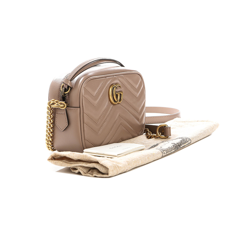 GUCCI GG Marmont 迷你斜背包 24SS (448065 DTD1T)-16