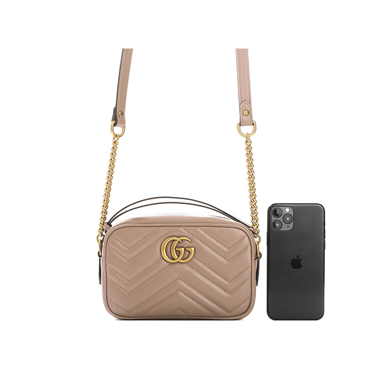 GUCCI GG Marmont 迷你斜背包 24SS (448065 DTD1T)-17