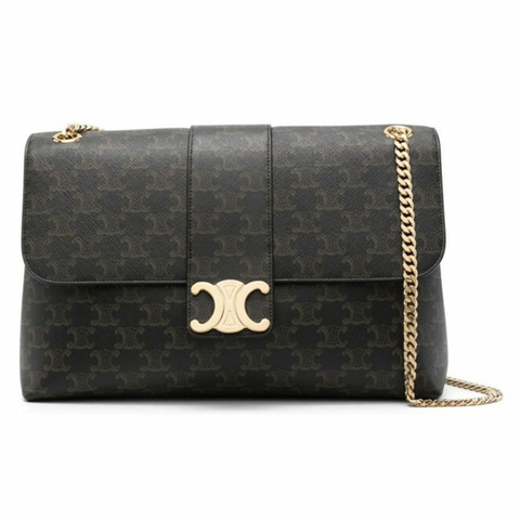 CELINE Triope 大型 Victoria 包，棕褐色，118222 FRH