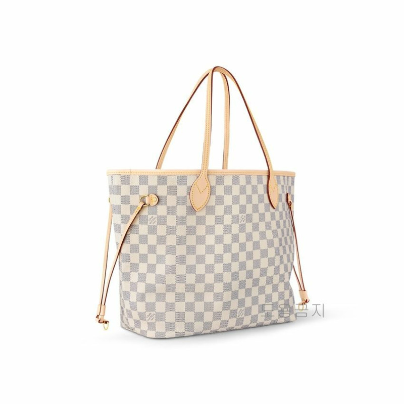 LOUIS VUITTON Damier Azur 粉紅手提包 N40603-3