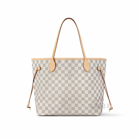 LOUIS VUITTON Damier Azur 粉紅手提包 N40603