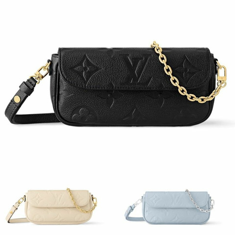 LOUIS VUITTON 鏈條皮夾 Ivy 黑色 M82154