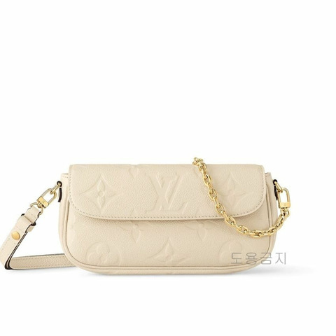 LOUIS VUITTON 女士鏈條皮夾手拿包 Ivy Cream M82210