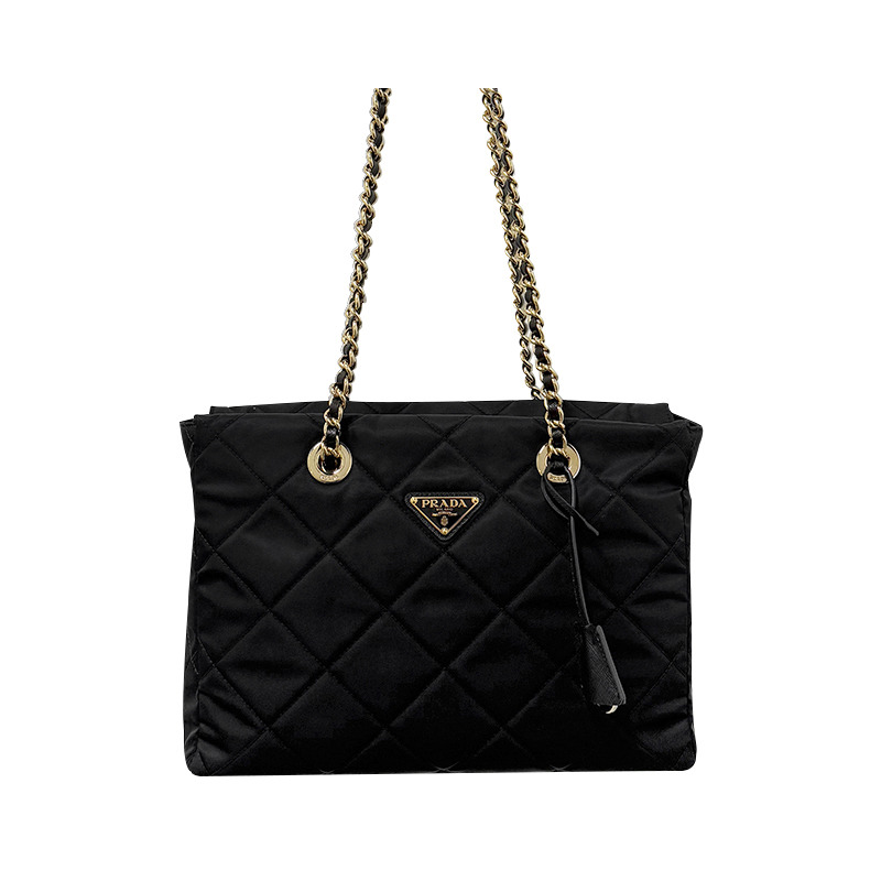 PRADA 三角形標誌復刻版 1995 中型尼龍手提包 黑色 (F0002) 1BG529 2AOS F0002-12