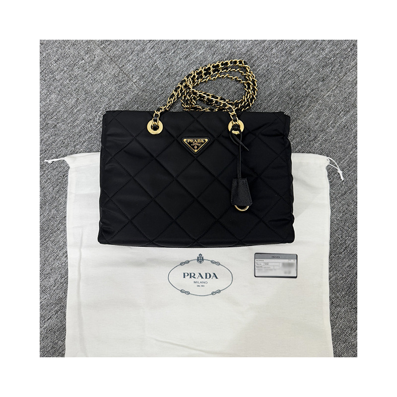 PRADA 三角形標誌復刻版 1995 中型尼龍手提包 黑色 (F0002) 1BG529 2AOS F0002-13