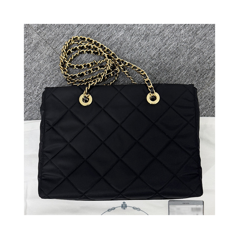 PRADA 三角形標誌復刻版 1995 中型尼龍手提包 黑色 (F0002) 1BG529 2AOS F0002-15