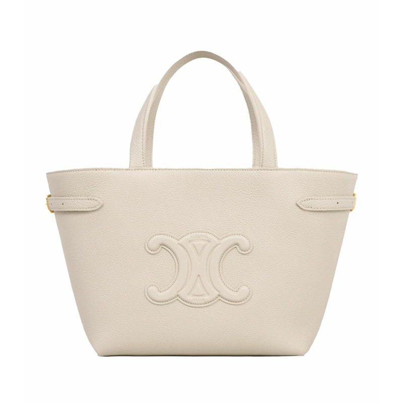 CELINE 迷你 Cabas Anais Kuir Triomphe 淡米色 118613ENY-0