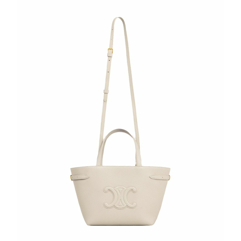 CELINE 迷你 Cabas Anais Kuir Triomphe 淡米色 118613ENY-5