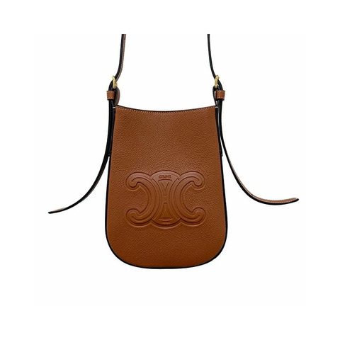 CELINE Triomphe Eloise 軟牛皮手機袋 棕褐色 (10M753GB7 04LU)