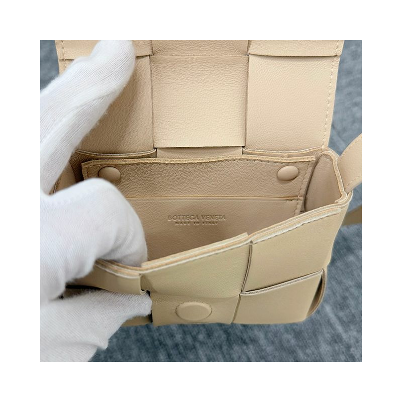 BOTTEGA VENETA Bottega Veneta Intrecciato 編織盒式包迷你 Porcini (666688 VMAY1 9776)-7