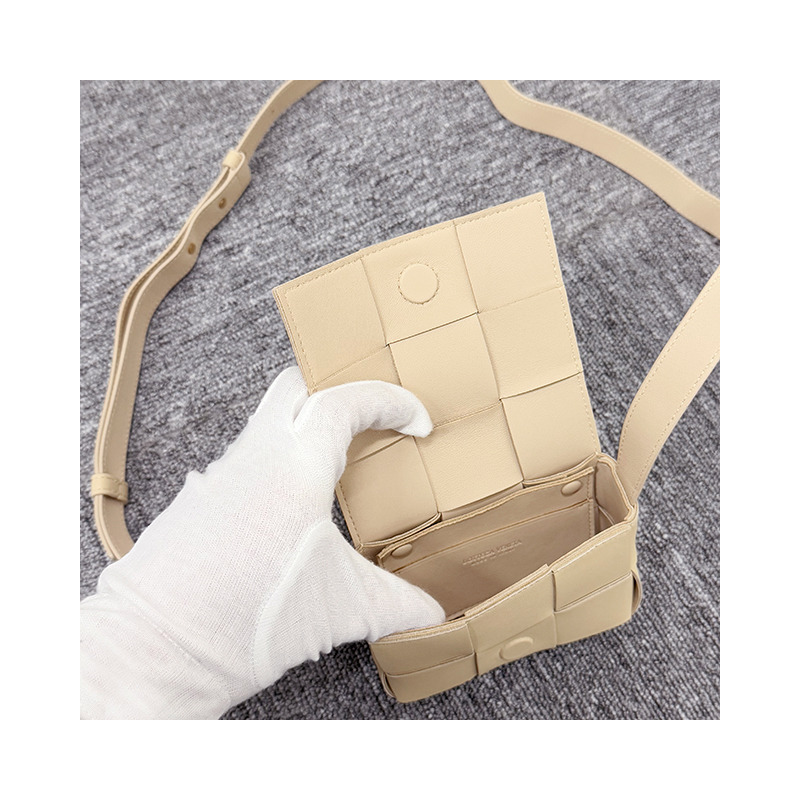 BOTTEGA VENETA Bottega Veneta Intrecciato 編織盒式包迷你 Porcini (666688 VMAY1 9776)-18