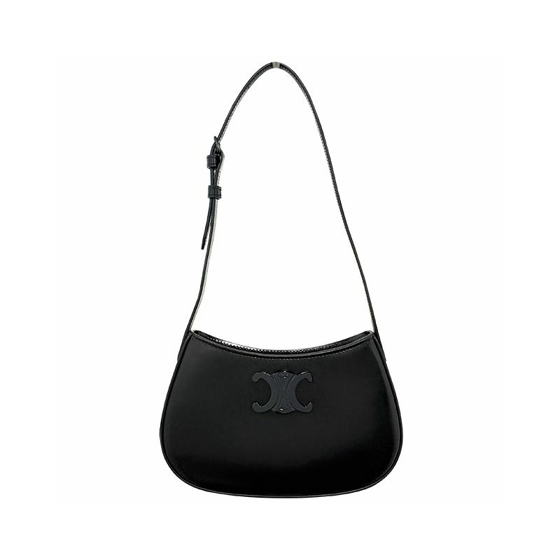 CELINE Triomphe 小牛皮 Tilly 包 中號 黑色 (115703EQJ 38NN)-0