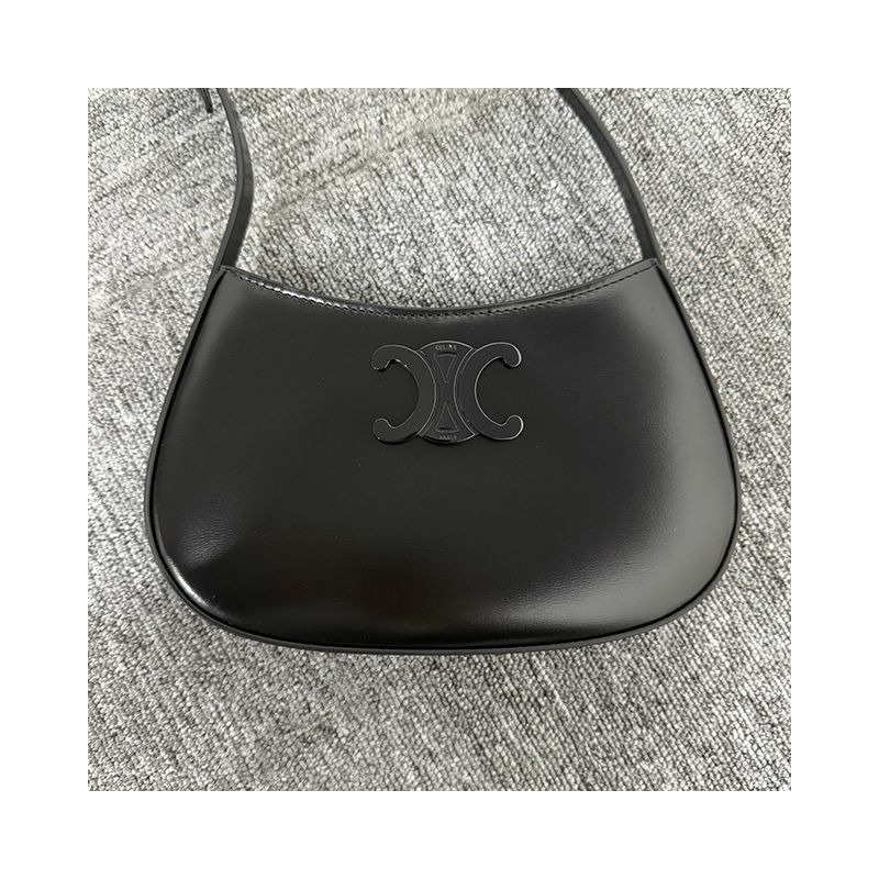 CELINE Triomphe 小牛皮 Tilly 包 中號 黑色 (115703EQJ 38NN)-9