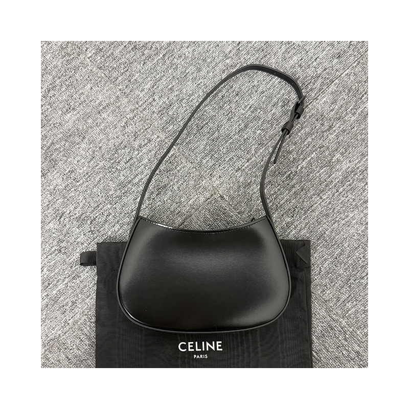 CELINE Triomphe 小牛皮 Tilly 包 中號 黑色 (115703EQJ 38NN)-14