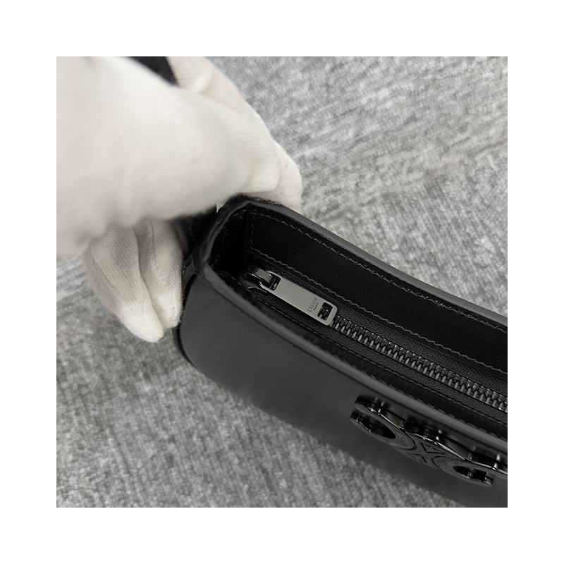 CELINE Triomphe 小牛皮 Tilly 包 中號 黑色 (115703EQJ 38NN)-18