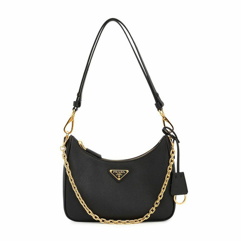PRADA 復刻版 Saffiano 女士鏈條單肩包 1BC204 NZV F0632